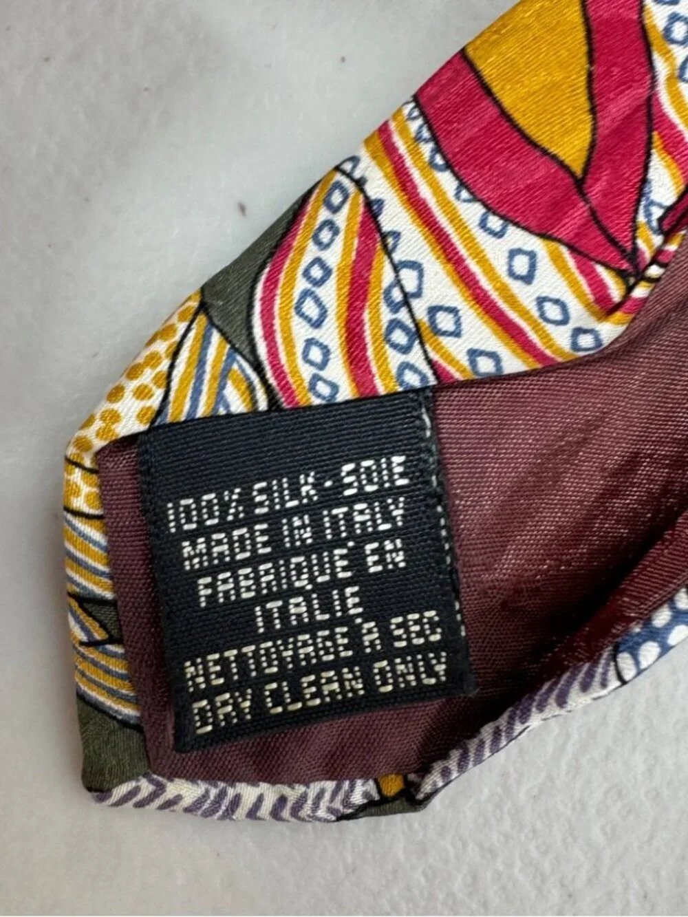 Charleston The Rack Silk Colorful Robes Patterned Necktie Olive Novelty Print